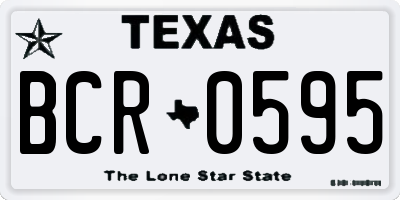 TX license plate BCR0595
