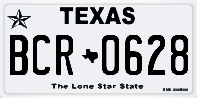 TX license plate BCR0628
