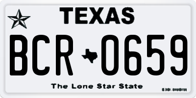 TX license plate BCR0659