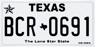 TX license plate BCR0691