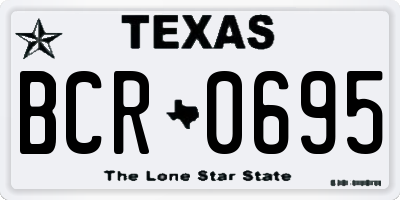 TX license plate BCR0695
