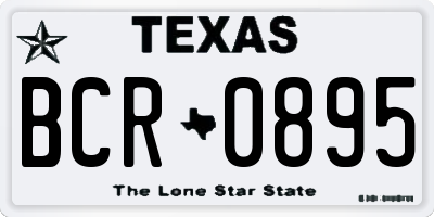 TX license plate BCR0895