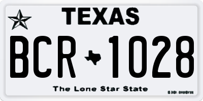 TX license plate BCR1028