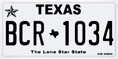 TX license plate BCR1034