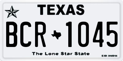 TX license plate BCR1045