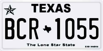 TX license plate BCR1055