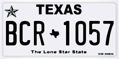 TX license plate BCR1057