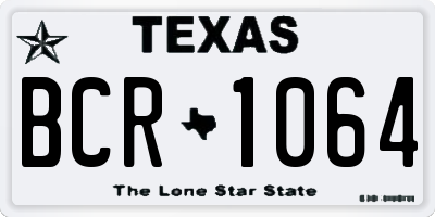 TX license plate BCR1064