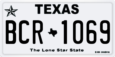 TX license plate BCR1069