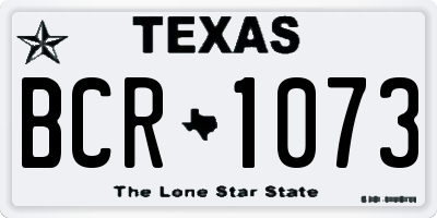 TX license plate BCR1073