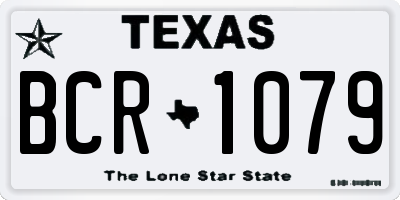TX license plate BCR1079
