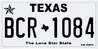 TX license plate BCR1084