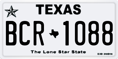 TX license plate BCR1088