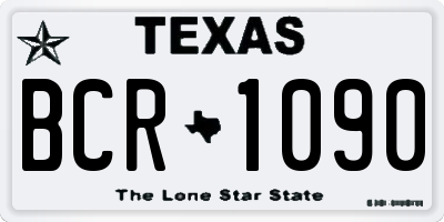 TX license plate BCR1090