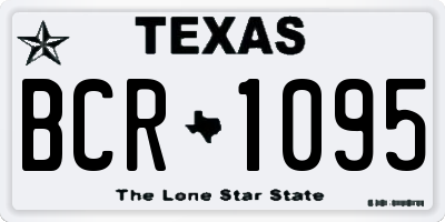 TX license plate BCR1095