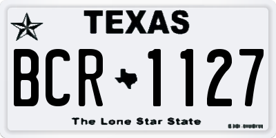 TX license plate BCR1127