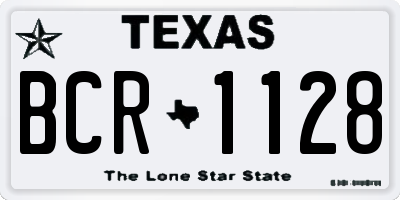 TX license plate BCR1128