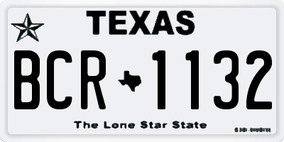 TX license plate BCR1132