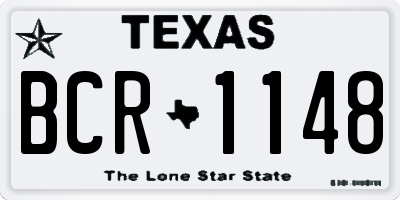 TX license plate BCR1148