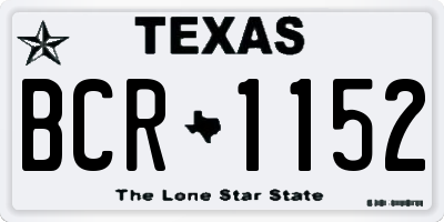 TX license plate BCR1152