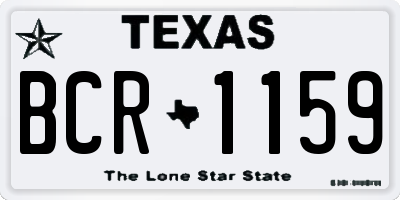 TX license plate BCR1159
