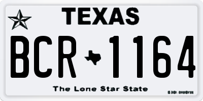 TX license plate BCR1164