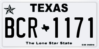 TX license plate BCR1171