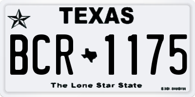 TX license plate BCR1175