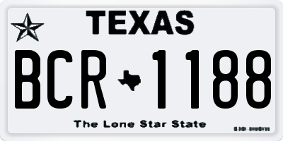 TX license plate BCR1188