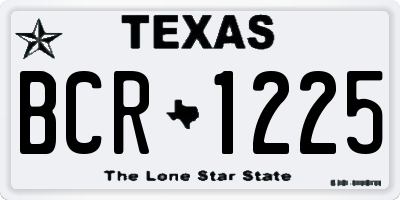 TX license plate BCR1225