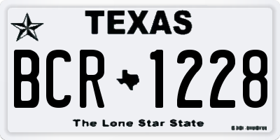 TX license plate BCR1228