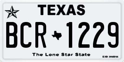 TX license plate BCR1229