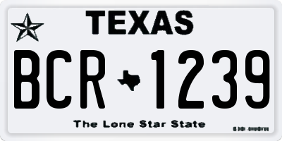 TX license plate BCR1239
