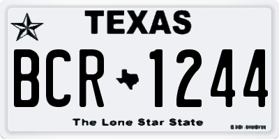 TX license plate BCR1244