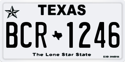 TX license plate BCR1246