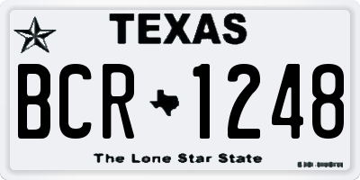 TX license plate BCR1248