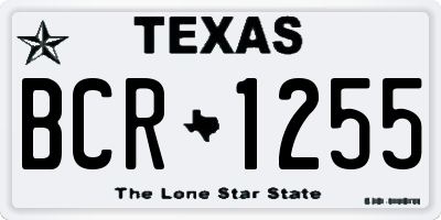 TX license plate BCR1255