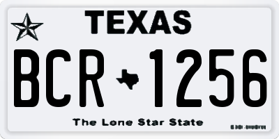 TX license plate BCR1256