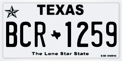 TX license plate BCR1259