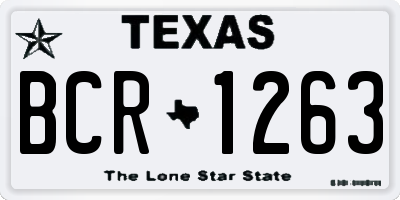 TX license plate BCR1263