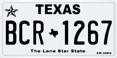 TX license plate BCR1267