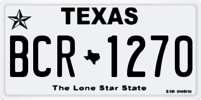 TX license plate BCR1270