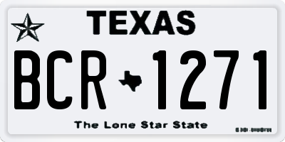 TX license plate BCR1271