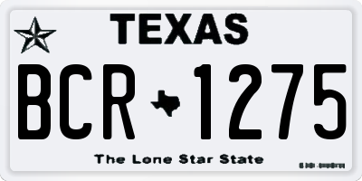 TX license plate BCR1275