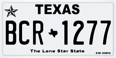 TX license plate BCR1277