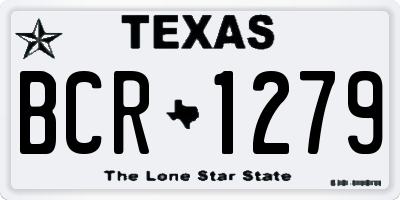 TX license plate BCR1279