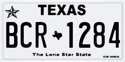 TX license plate BCR1284