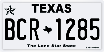 TX license plate BCR1285