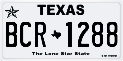TX license plate BCR1288