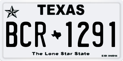 TX license plate BCR1291